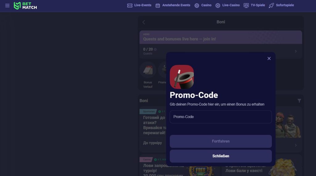 promocode-betmatch